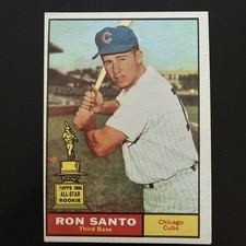 1961 Topps #35 Ron Santo RC Rookie Nice Card! Chicago Cubs Baseball Card HOF. rookie card picture