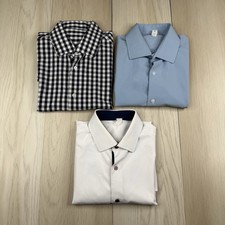 Lot of 3 State Liberty Button Up Dress Shirts Performance Men s Size L Large