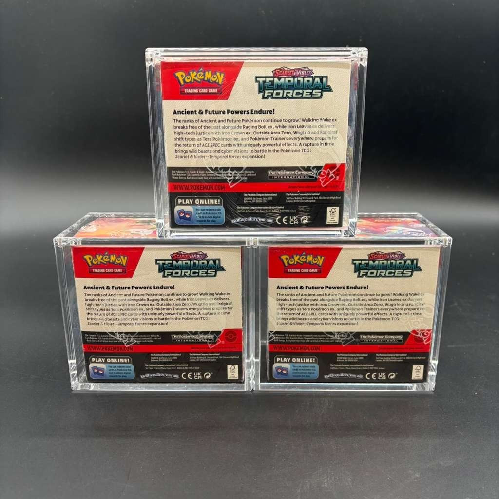 Lot (3) Pokemon TCG SV04 Temporal Forces Booster Boxes SEALED/NEW w/  Acrylic | eBay