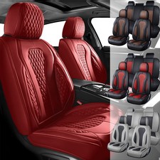 For Toyota Car Seat Covers 5-seats Full Set Napa Leather Front Rear Protector
