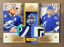 2020-21 SP Game Used '20 NHL All Star Skills Dual Patch Hedman Vasilevskiy 06/25