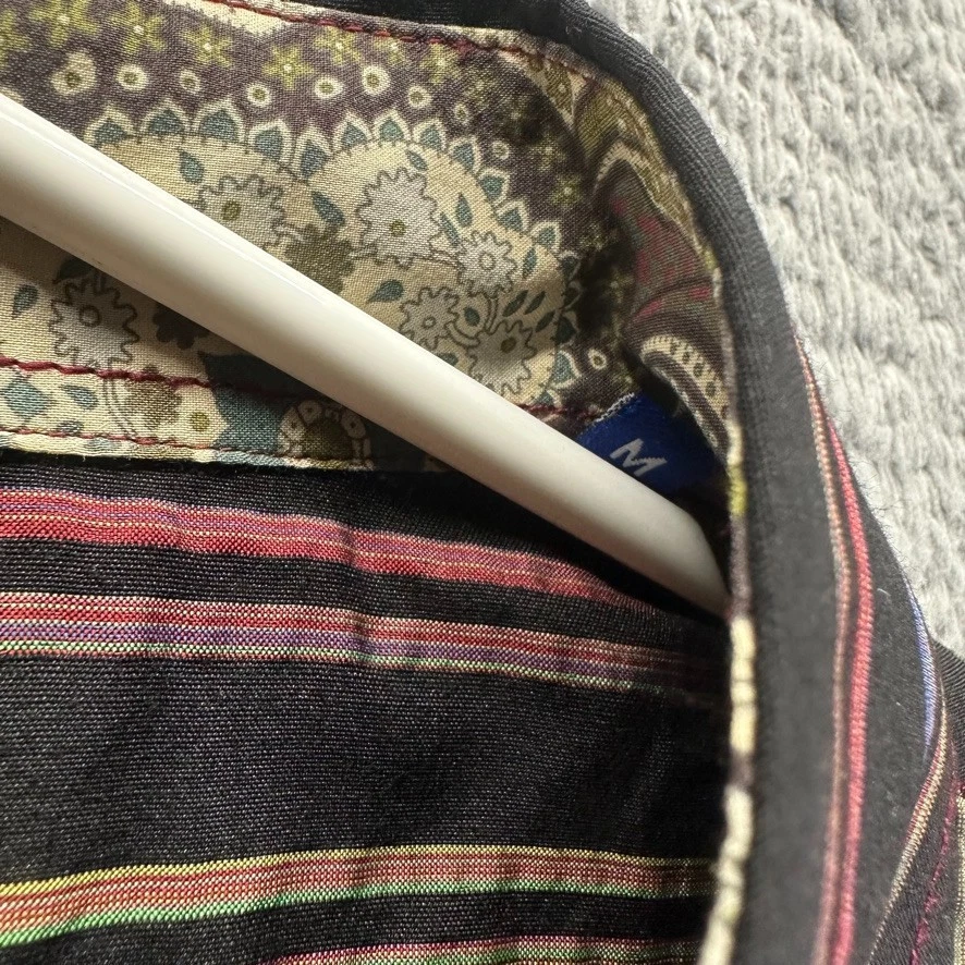 Georg Roth Button Shirt Mens Medium Multicolor Striped Long Sleeve Cotton - Image 4 of 4