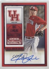 2015 Panini Contenders Prospect Ticket Blue Foil Jake Lemoine #46 Auto 2f4