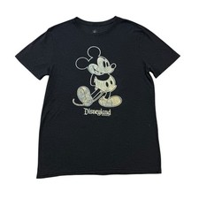 Mickey Mouse Shirt Mens Medium M Gray Disney Parks Disneyland Short Sleeve