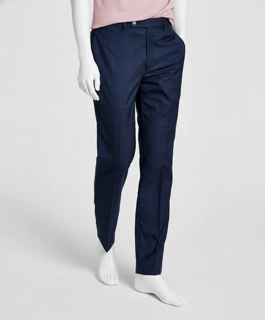 slim fit dress slacks Calvin Klein Mens Slim Fit Plaid Performance Dress Pants Grey 40 x 30 –  Bristol Apparel Co