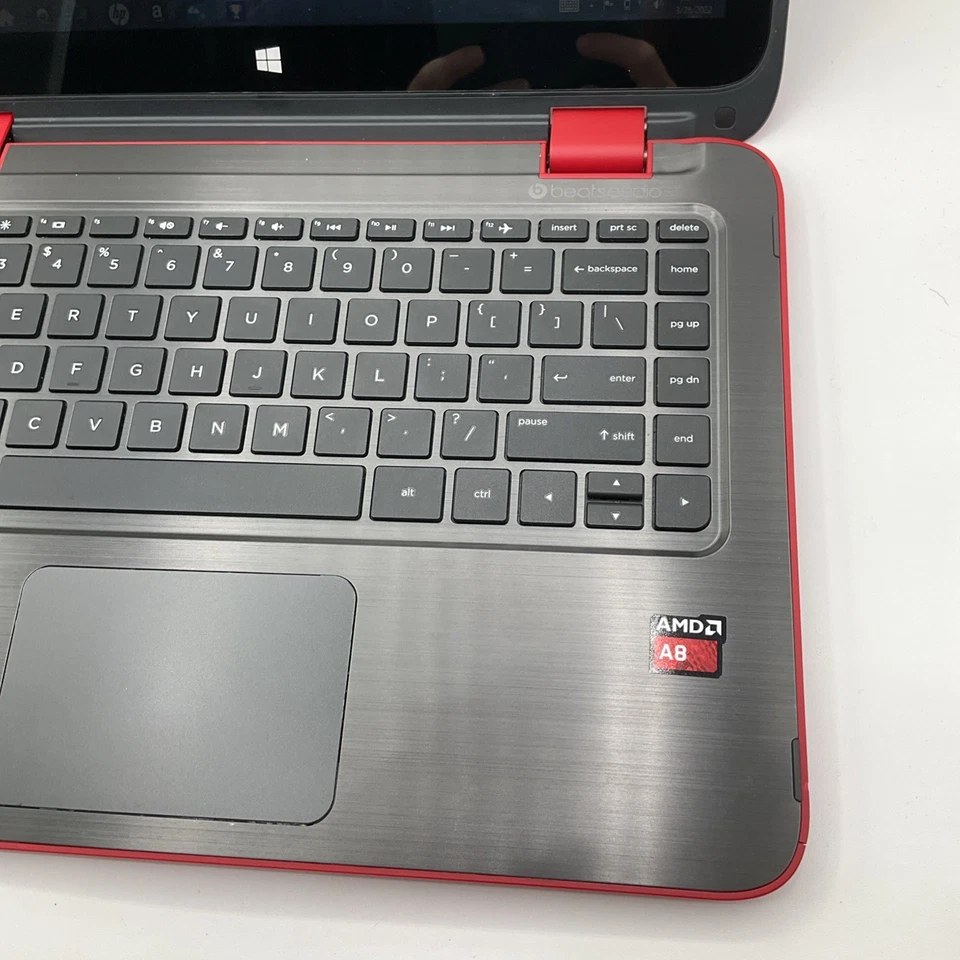 HP Pavilion 13 x360 Laptop Beatsaudio RED 6GB 750GB HDD AMD A8-6410 @ 2.00 GHz - Image 4 of 4