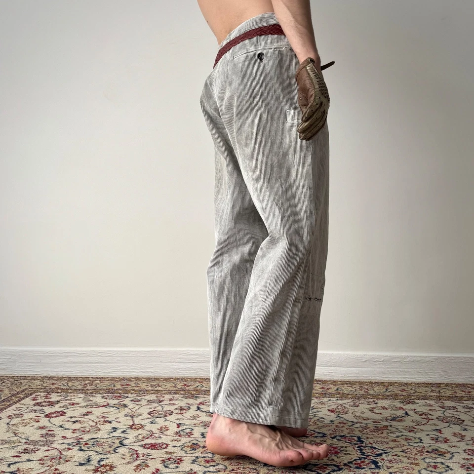 1960s Vintage German Workwear Corduroy Trousers Size 32 - Image 3 of 4