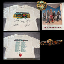 VINTAGE New unused Journey Rock Fan Club 2001 White XL Shirt/ Arrival TOUR PHOTO