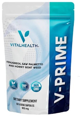 NEW! VITALHEALTH V-PRIME MEN libido, physical performance, prostate health