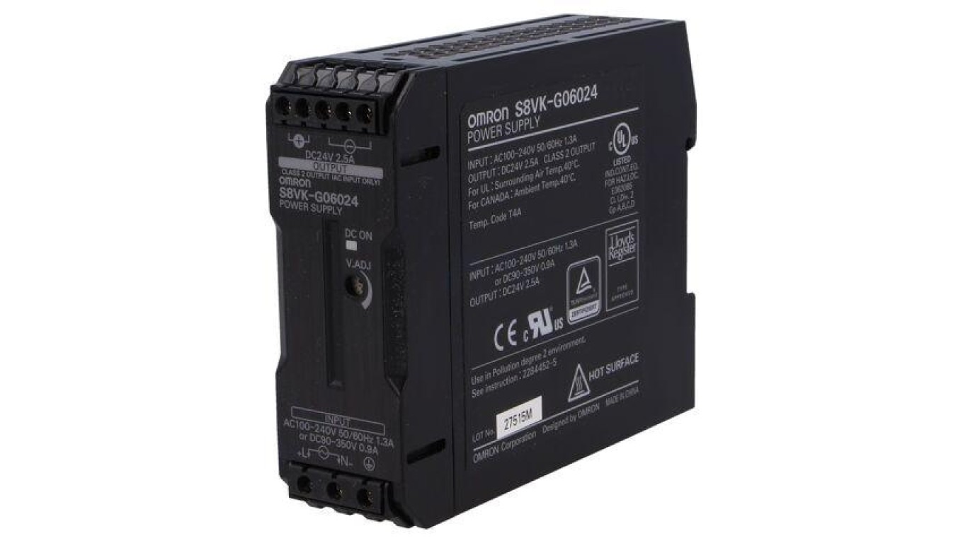 Power supply: pulse for DIN 60W 24VDC 2.5A S8VK-G06024 rail