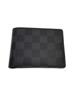 Louis Vuitton Fold-type Wallet Portefeuille Multipul Damier Graphite PVC Used
