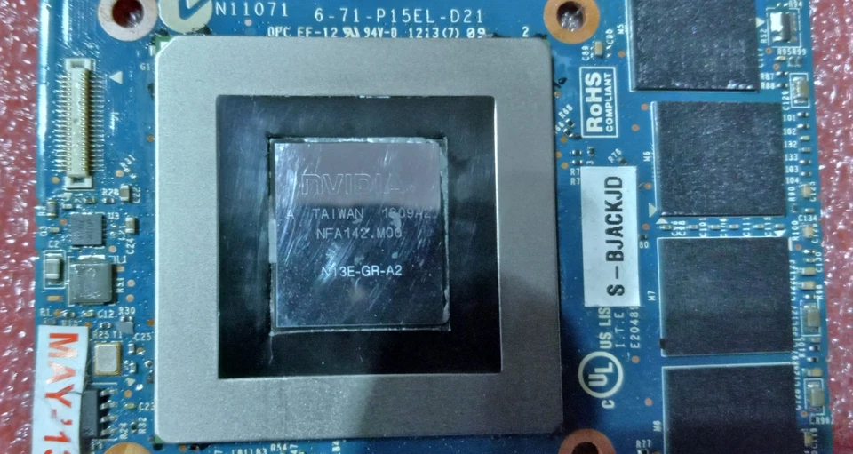 Tested Clevo P150EM laptop N13E-GR-A2 GTX 670MX 3GB video graphics card - Image 2 of 3