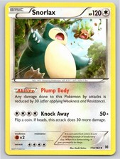 2015 POKEMON BREAKTHROUGH SNORLAX 118/162 UC NM A105881 FREE S&H