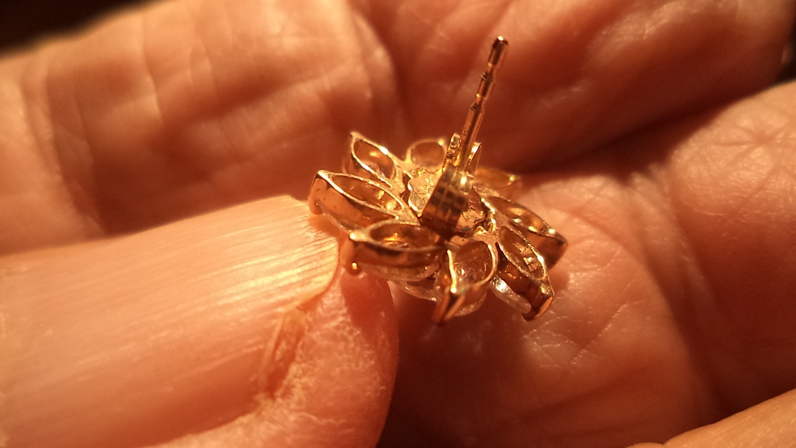 Pair Diamond Cluster stud Earrings- - image 6