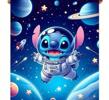 NEW 50x60 Fleece Blanket Cartoon Lilo Stitch Soft Lightweight Warm Blanket