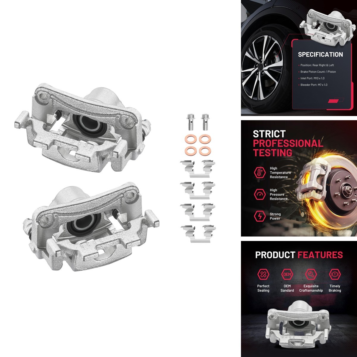 BDFHYK 19-B6240 19-B6241 Rear Disc Brake Caliper for Nissan Maxima