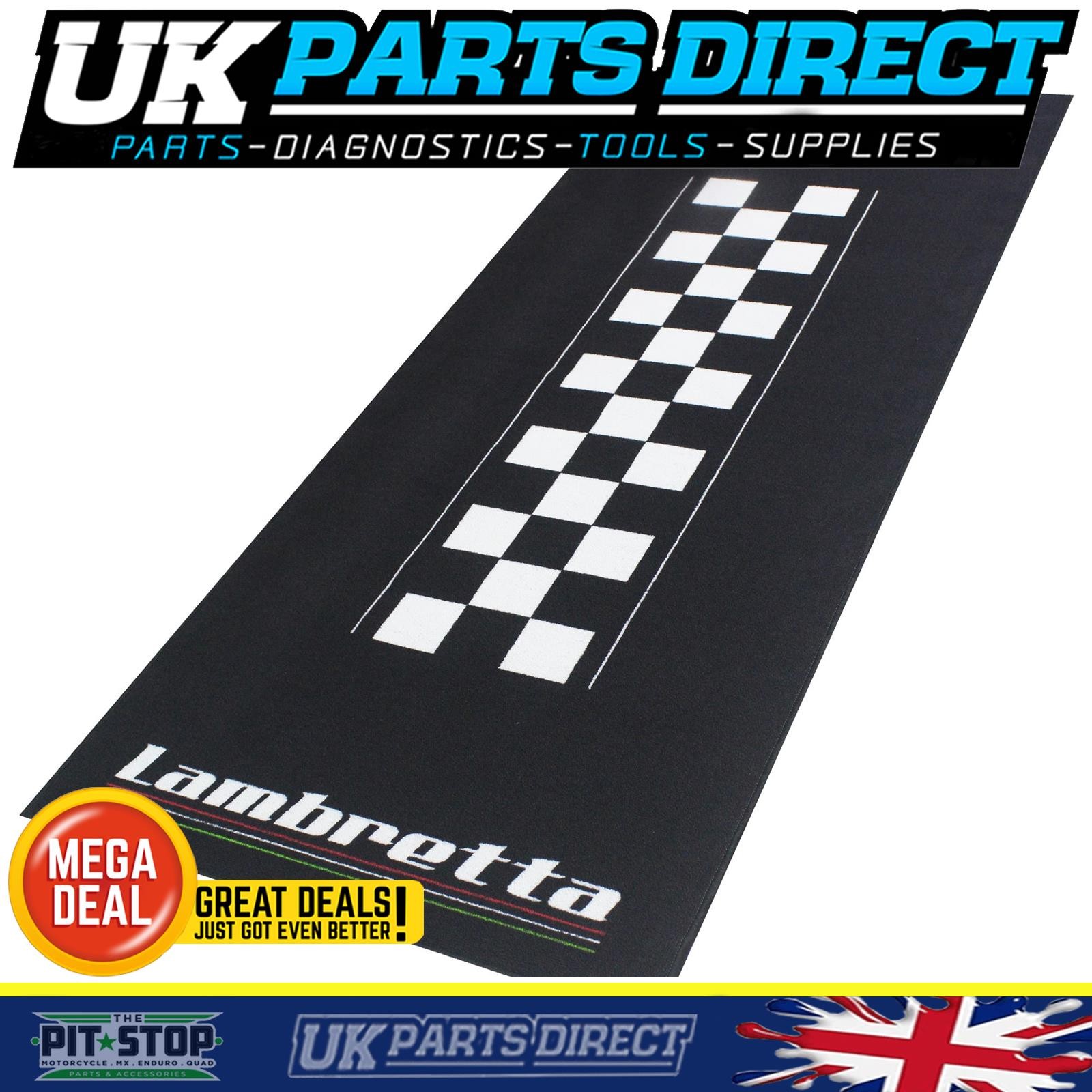 BikeTek Series 4 Lambretta Workshop Garage Motorcycle Mat Non-Slip 190x80 cms - Image 4
