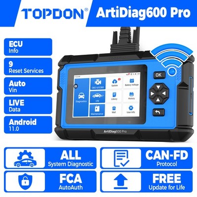 2026 TOPDON AD600 PRO All system Diagnostic Scanner Tool Engine ABS SRS SAS TPMS
