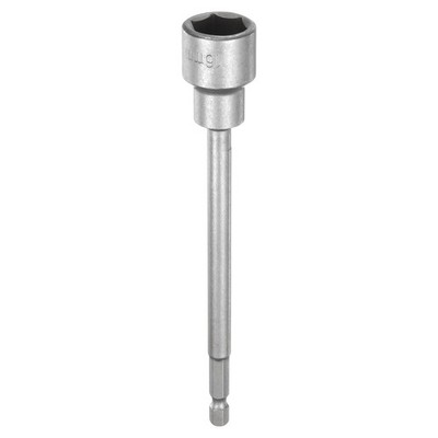 Nut Driver Drill Bit 16mm Socket 1/4'' Hex Shank 6'' Extra Long Magnetic Setter