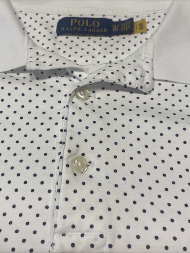 Polo Ralph Lauren Herren Hemd XLT Weiß Polka Dots Kurzarm Classic Fit - Bild 7 von 13