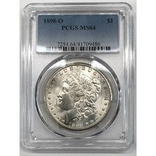 1898-O MORGAN DOLLAR PCGS MS 64 DIE ROTATION