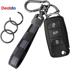 Leather Car Keychain,Carabiner Clip Key Fob Keychain for Home Car Keys Women Men