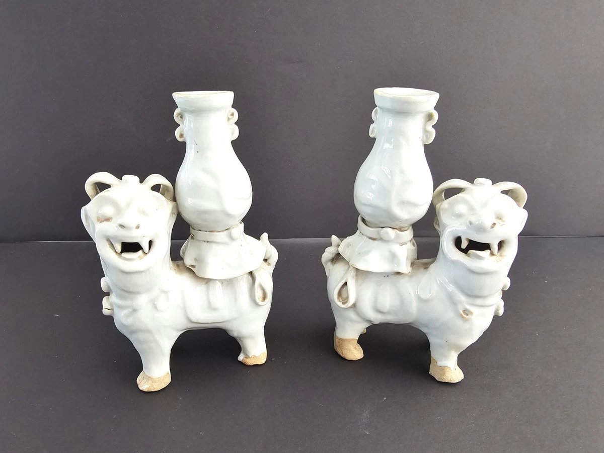 陶瓷foo 狗在中国古董花瓶| eBay