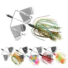 5pc Spinner Baits Hard Fishing Lure Noisy Buzz Rotating Blade Bubble Vibratio...