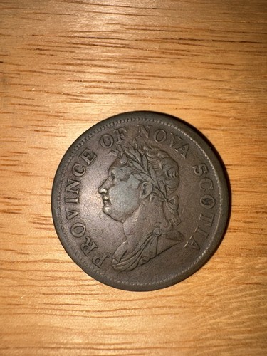 1832 Nova Scotia 1/2c One Copper Penny Token