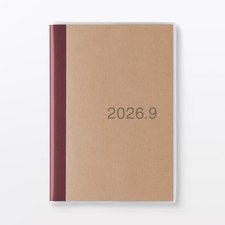 MUJI Sunday-start monthly planner, August 2026 start B6