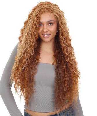 Shanice wellige trendige 30 Zoll lange Lace Front Cap Perücke, hitzebeständige Fasern