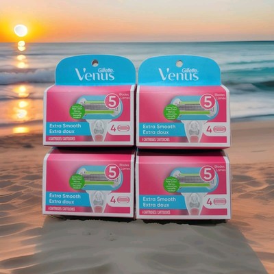 Gillette Venus Extra Smooth 5 Bladed - (16) Refill Cartridges New Factory Sealed