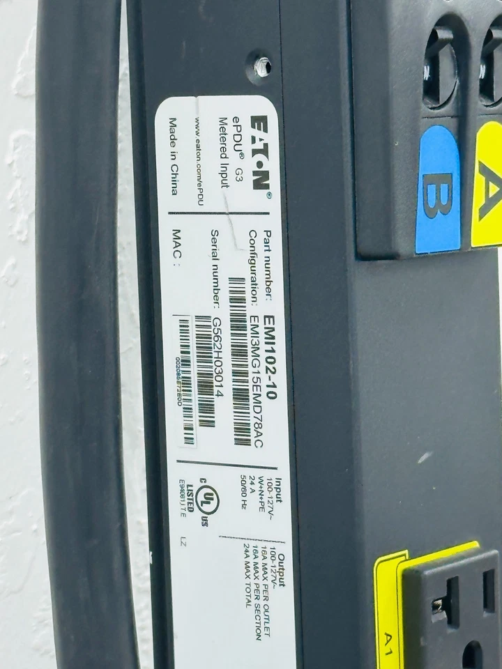 Eaton ePDU G3 EMI102-10 127V 24A 50/60Hz 30-Port Metered Input - FREE SHIPPING - Image 3 of 4