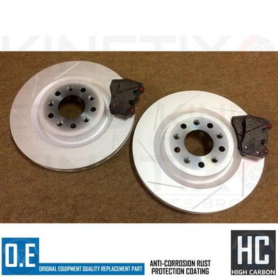 FOR ASTON MARTIN VANTAGE VOLANTE DB9 REAR GROOVED BRAKE DISCS PADS 330mm