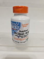 Doctor s Best Best Stabilized R-Lipoic Acid 100 mg 60 Veggie Caps Gluten-Free,