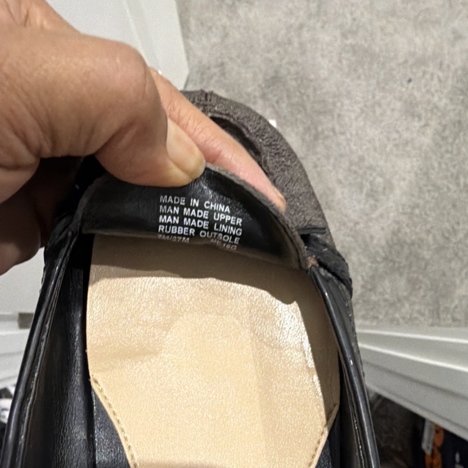 Michael Kors Brown Black Flats MK Gold Logo Man Made Upper Rubber Outsole size 7 thumbnail 2