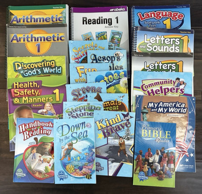 ABeka Lot 1st Grade Student Teacher Books Keys Readers Arithmetic Language