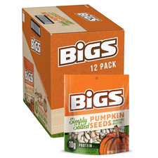 BIGS Pumpkin Seeds, Simply Salted Homestyle Flavor, 5 Oz. (Pack of 12) 14.13 per gallon