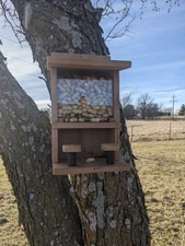 Reclaimed Wood Squirrel Feeder 