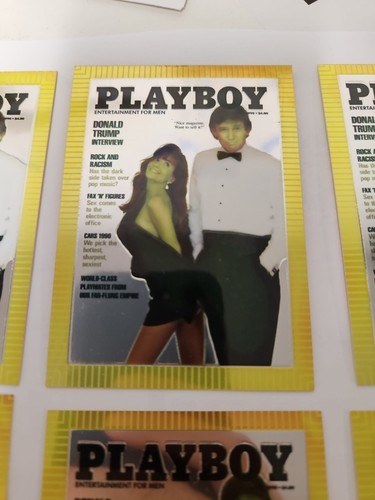 Lot 6 Donald Trump Playboy Trading Card Chromium Covers Series 1 #85 Vintage 90s - Picture 9 of 14