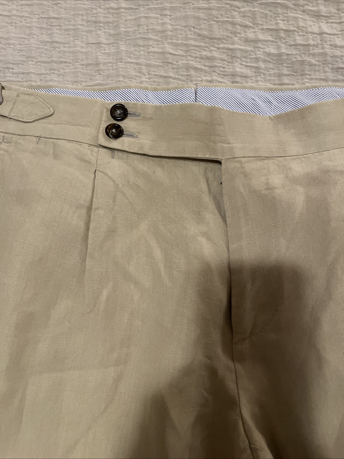 Pini Parma Pants Italian Made, Sand Cotton Soragna Size 35x30