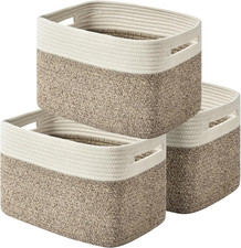 Storage Basket,Woven Baskets for Storage,Cotton Rope Baskets for Organizing