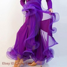 Latin Salsa Tango Rumba Cha Cha Square Ballroom Dance Dress F001 Skirt 7 Colors
