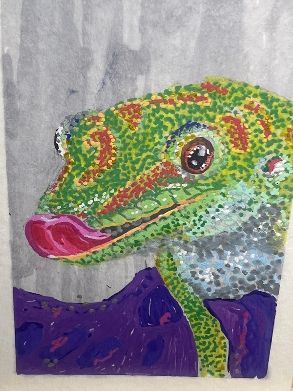 ACEO Original Acrylic Reptiles 2.5x3.5 By Clarissa 