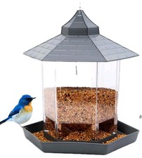 Hexagon Outdoor Bird Feeder- 1000ml Large Capacity, Auto-Dispenses Waterproof