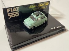 Minichamps Fiat 500 Open Green 1/64 Scale Diecast Model, Italy, Vintage