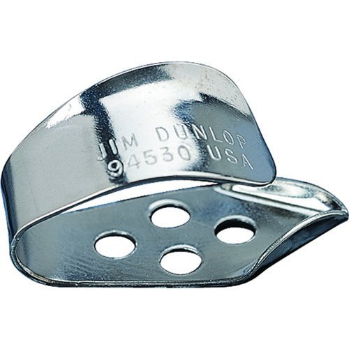 A Pair of Dunlop 3040TL LEFT-HANDED Nickel Silver Thumb Pick Set .025 (2 Picks) - Picture 1 of 1