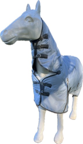 BRAND NEW 600D TURNOUT WINTER RUGS COMBO STYLE,180G POLYFILLING (Light Blue) - Picture 4 of 9