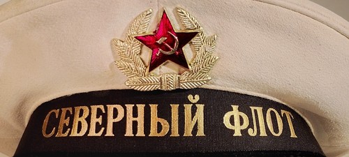 WW2 Russian summer sailors hat, USSR North Fleet world war two navy - Picture 5 of 13
