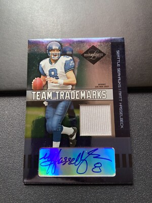 2004 Leaf Limited Team Trademarks Autographs #TT29 Matt Hasselbeck /50